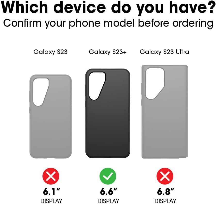 OtterBox Galaxy S23+ Commuter Series Case - INTO The Fuchsia (Pink), Slim & Tough, Pocket-Friendly, with Port Protection