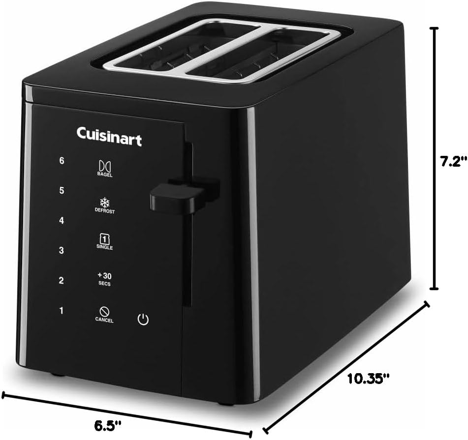 Cuisinart CPT-T20 2-Slice Touchscreen Toaster,1.5 ounce, Black