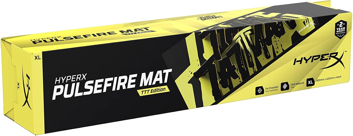 HyperX Pulsefire Mat – Gaming Mouse Pad – TimTheTatMan Edition – XL – Precise Cloth Surface – Anti-fray Flush Stitching – Non-Slip Rubber Base