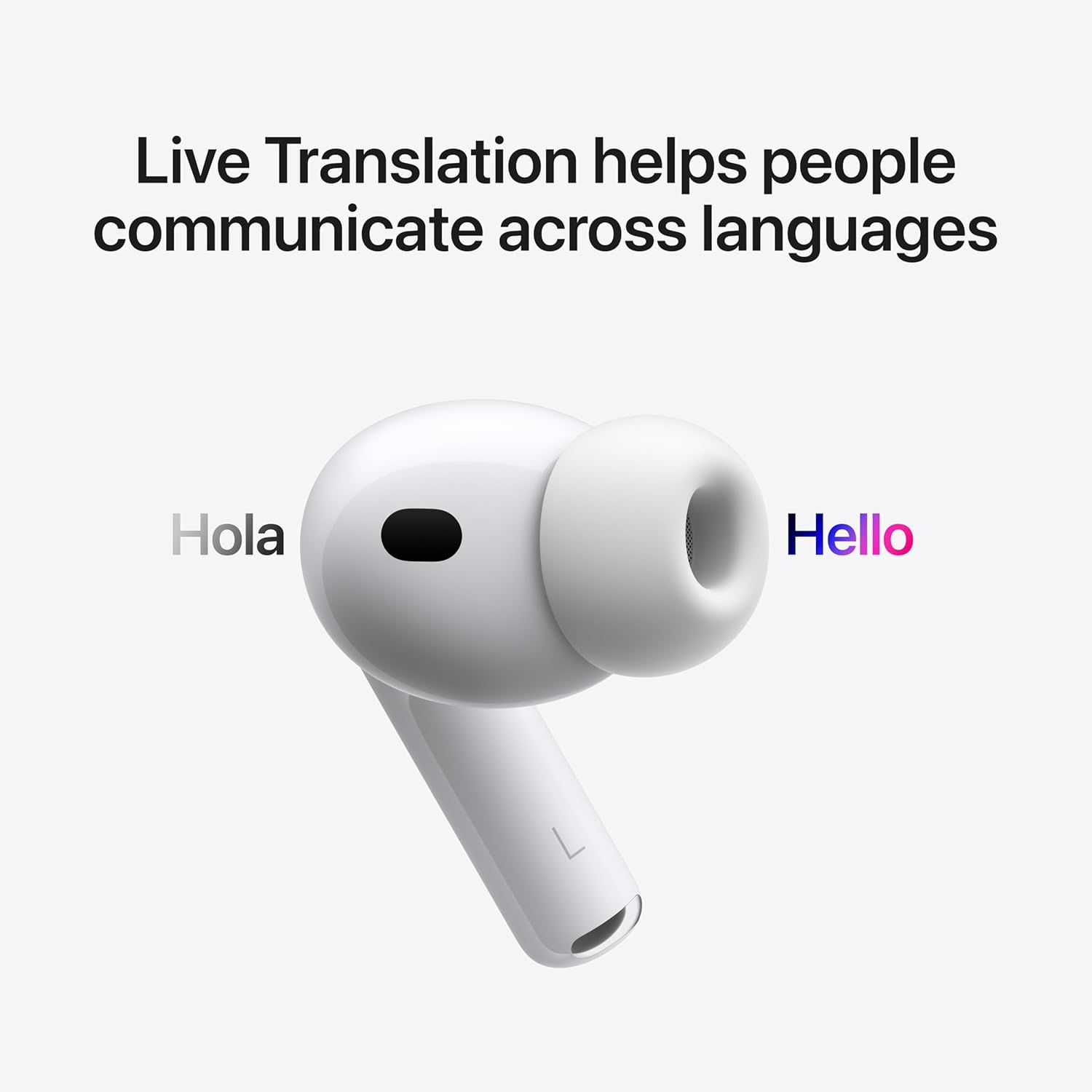 Apple AirPods Pro 3 Wireless Earbuds, Active Noise Cancellation, Live Translation, Heart Rate Sensing,Hearing Aid Feature,Bluetooth Headphones,Spatial Audio, High-Fidelity Sound, USB-C Charging, White