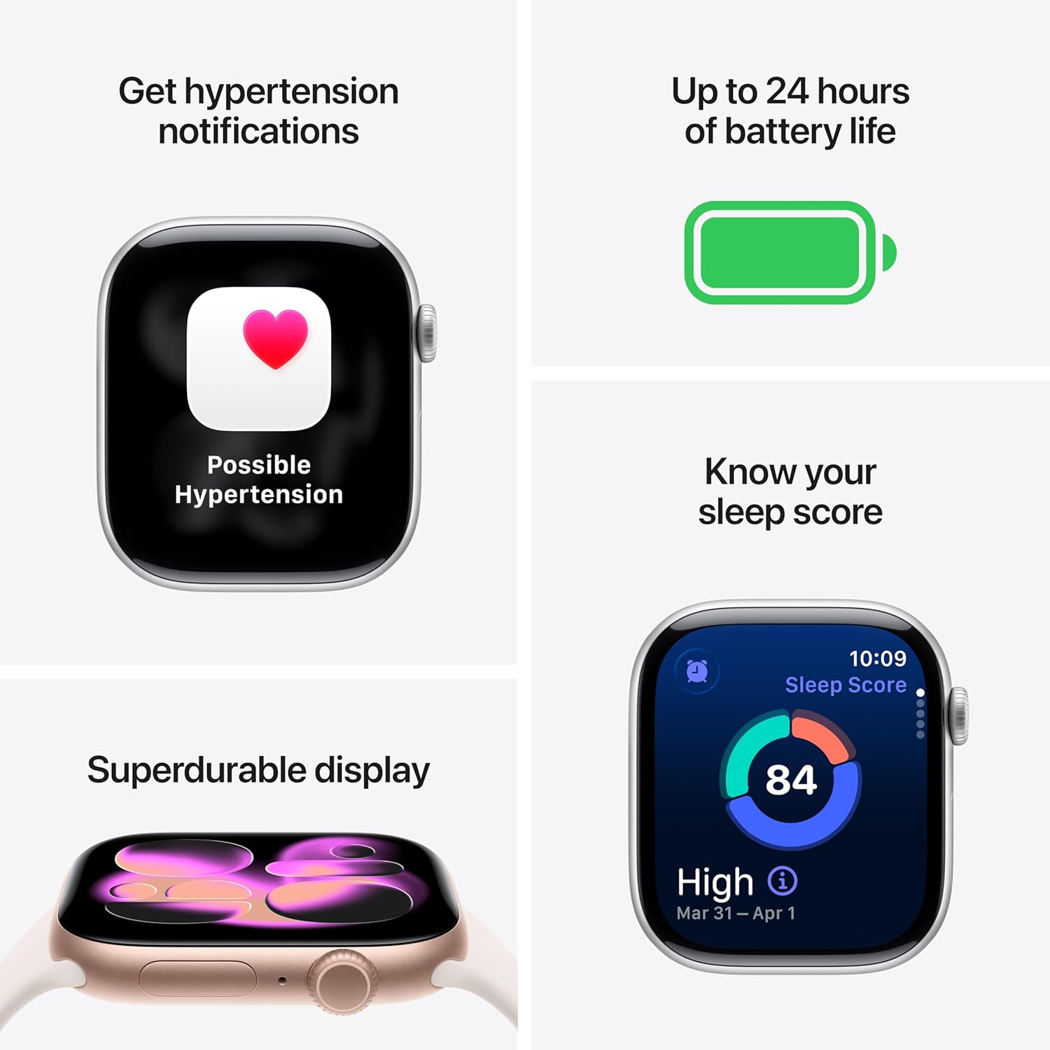 Apple Watch Series 11 [GPS 42mm] Smartwatch with Space Gray Aluminum Case with Black Sport Band - S/M. Sleep Score, Fitness Tracker, Health Monitoring, Always-On Display, Water Resistant