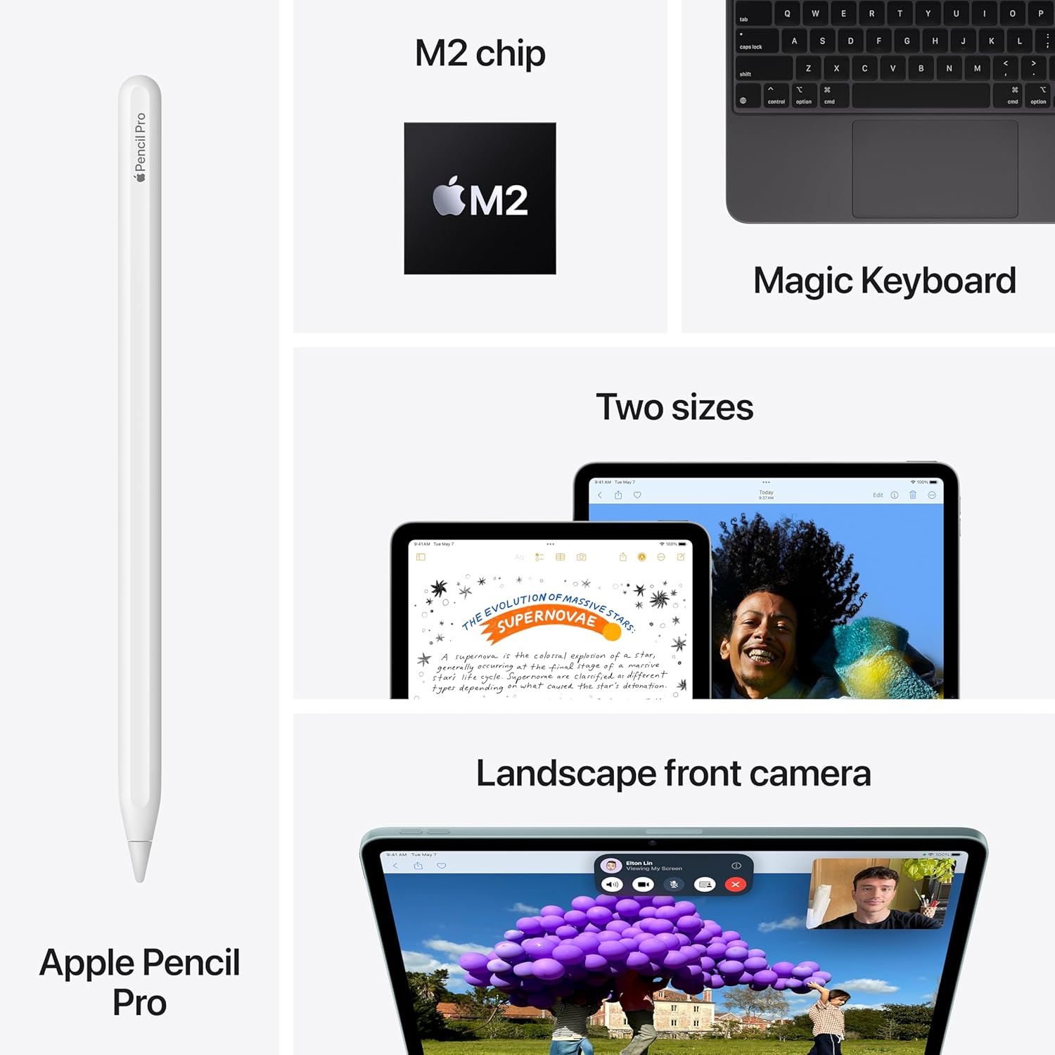 Apple iPad Air 13-inch (M2): Built for Apple Intelligence, Liquid Retina Display, 1TB, 12MP Front/Back Camera, Wi-Fi 6E, Touch ID, All-Day Battery Life — Blue