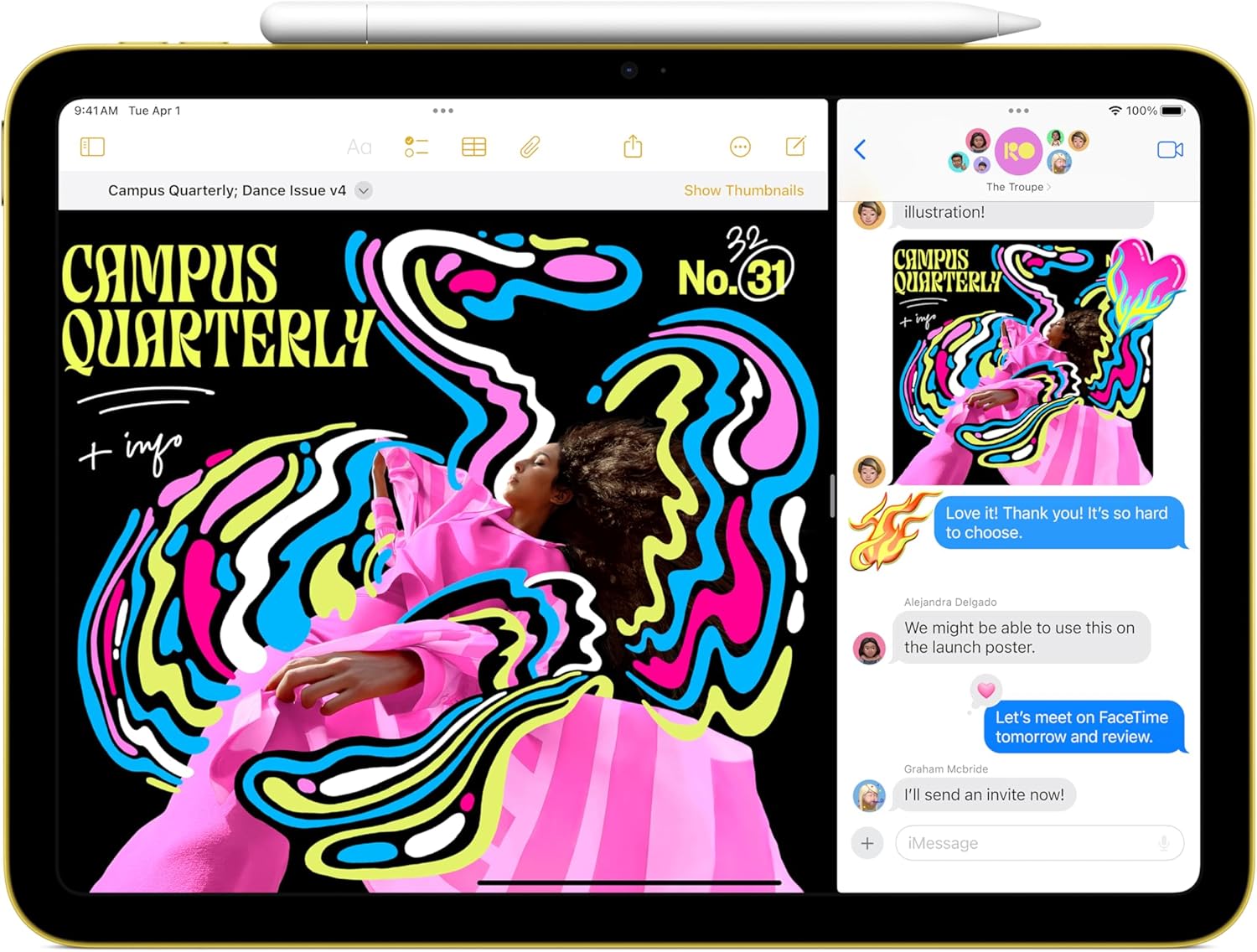 Apple iPad 11-inch: A16 chip, 11-inch Model, Liquid Retina Display, 128GB, Wi-Fi 6, 12MP Front/12MP Back Camera, Touch ID, All-Day Battery Life — Silver