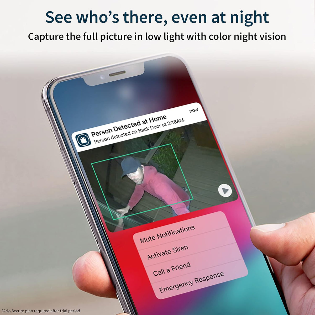Arlo Pro 4 color night vision